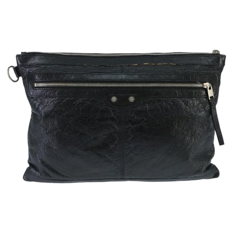 Handle bags with eco-friendly bamboo handles -Balenciaga City  Leather Clutch Bag (Pre-Owned)