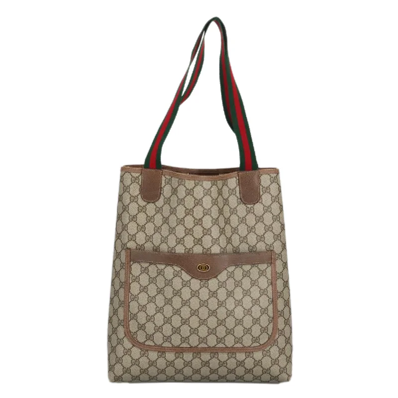 Handle bags with vegan suede for softness -Gucci Gg Canvas  Canvas Tote Bag (Pre-Owned)