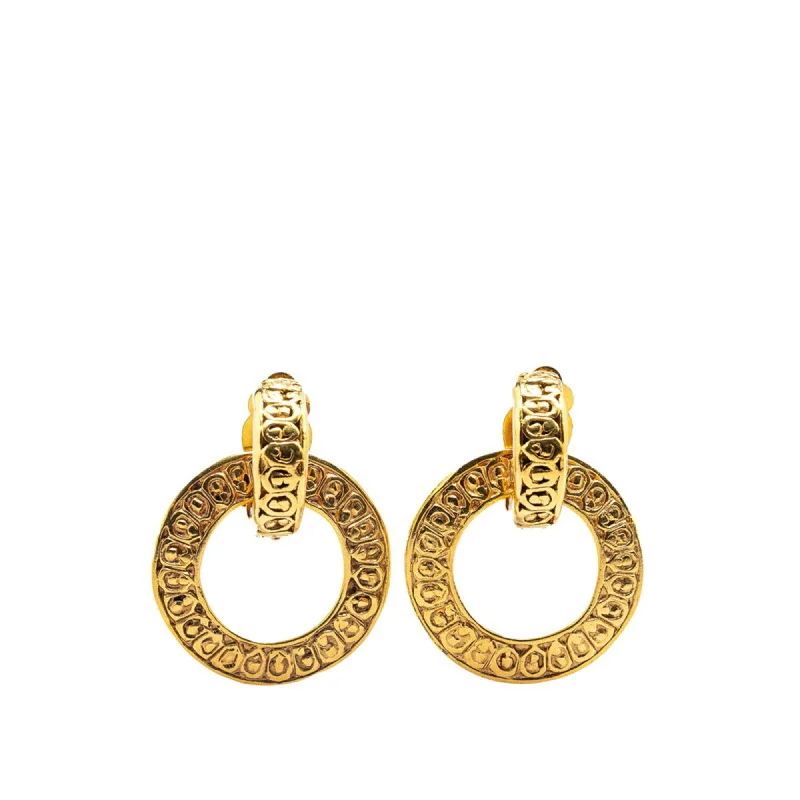 Push Back Drop Earrings for Convenience -Chanel  Clip Earrings (Pre-Owned)