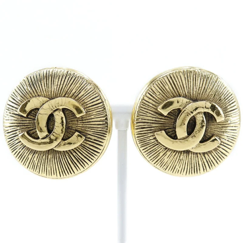 Drop Earrings with Keyhole Designs -Chanel  Plating Clip Earrings (Pre-Owned)