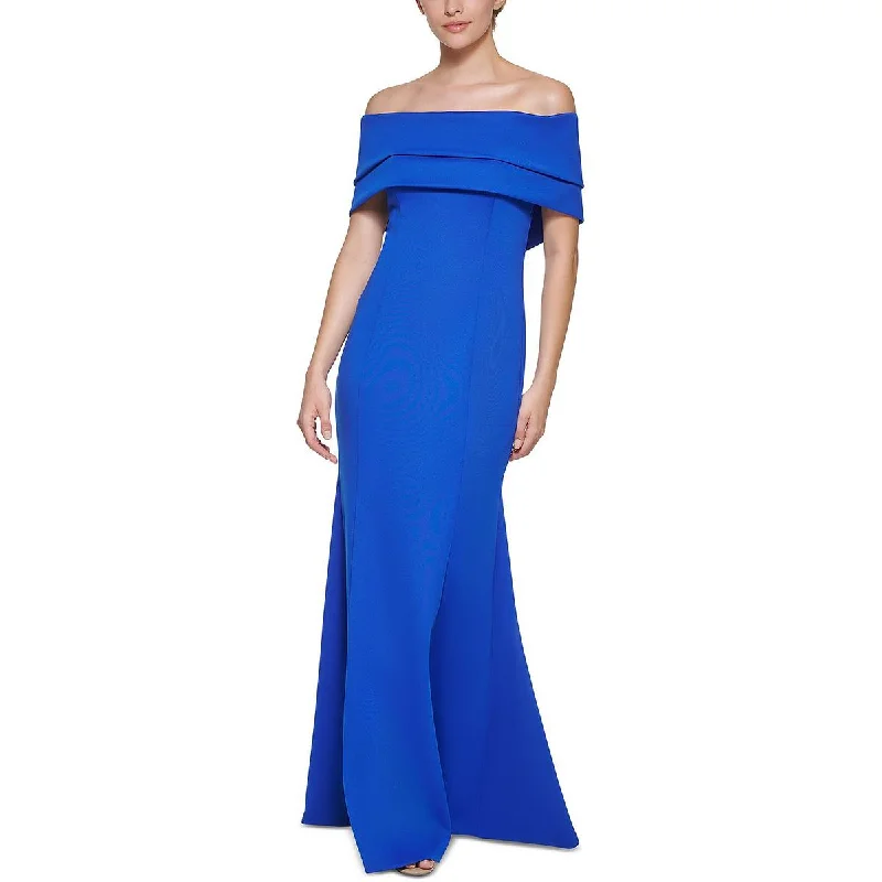 Spandex Dresses for Flexible -Vince Camuto Womens Drapey Long Evening Dress