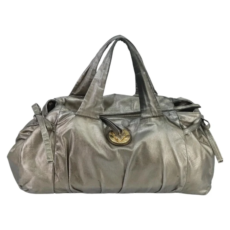 Handle bags with spacious pockets for travel -Gucci Hysteria  Leather Tote Bag (Pre-Owned)