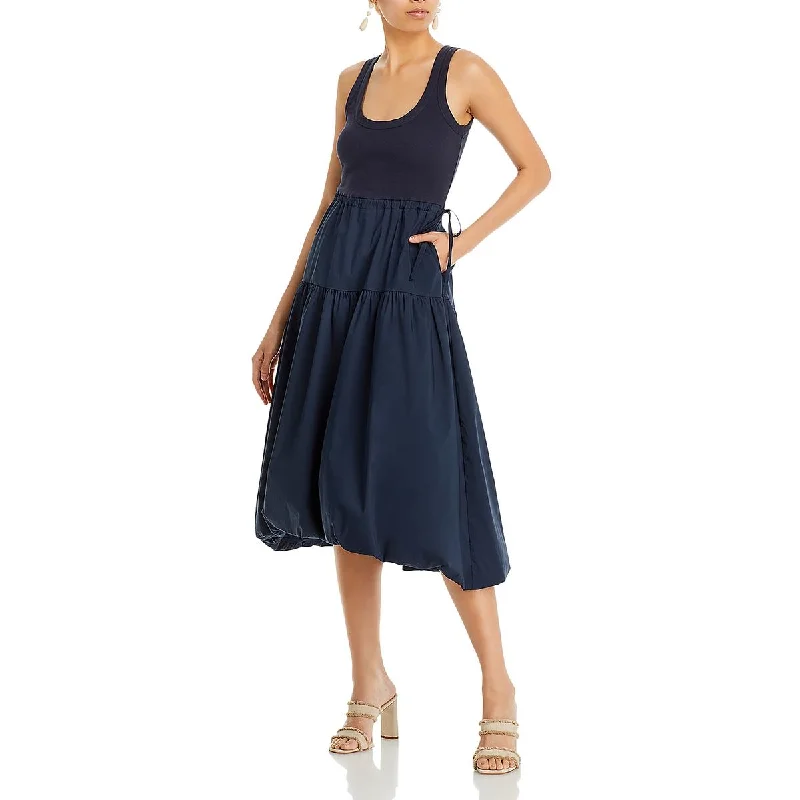 Blue Dresses for Classic -Cinq a Sept Womens Jaelyn Cotton Midi Fit & Flare Dress