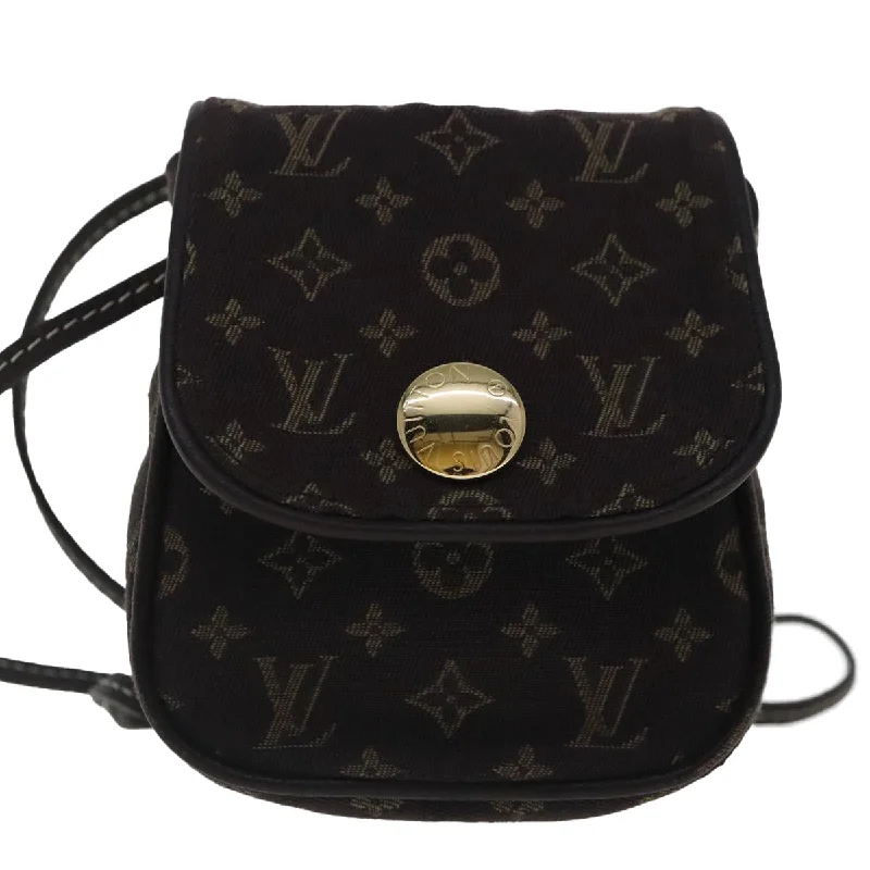 Handle bags with monogram designs for personalization -Louis Vuitton Mini Lin  Canvas Clutch Bag (Pre-Owned)