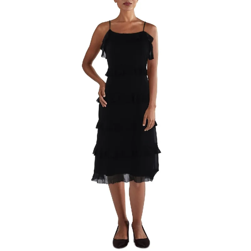 Contemporary Dresses for Fashion -Lucy Paris Womens Ruffled Midi Cocktail And Party Dress