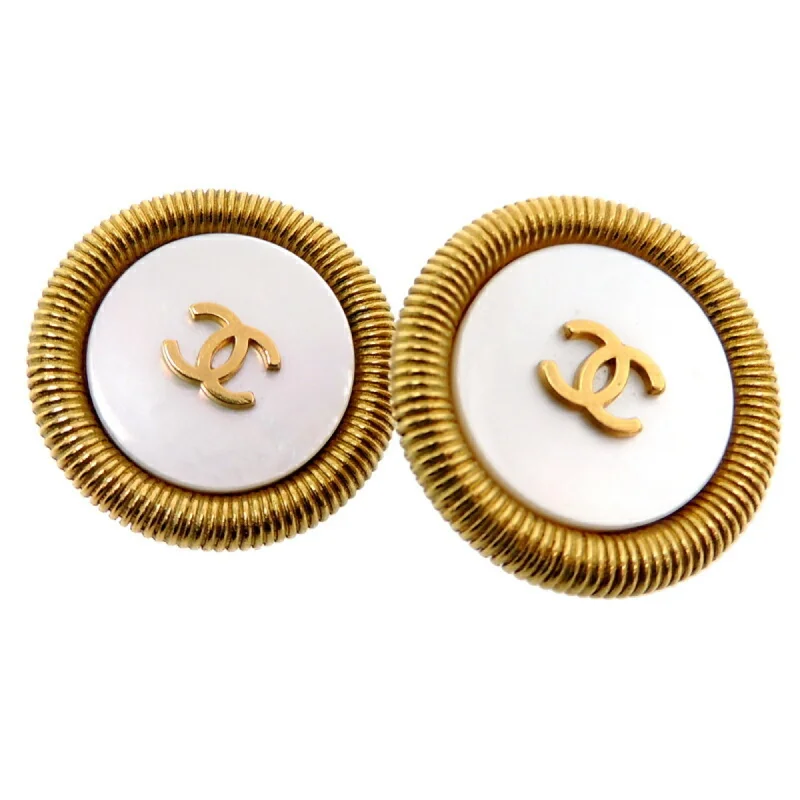 Hippie Drop Earrings with Beads -Chanel Clip Earrings (Pre-Owned)