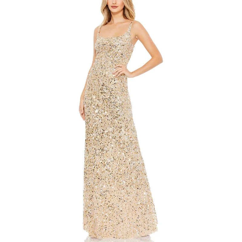 Wedding Dresses for Bridal Look -Mac Duggal Womens Sequined Long Evening Dress