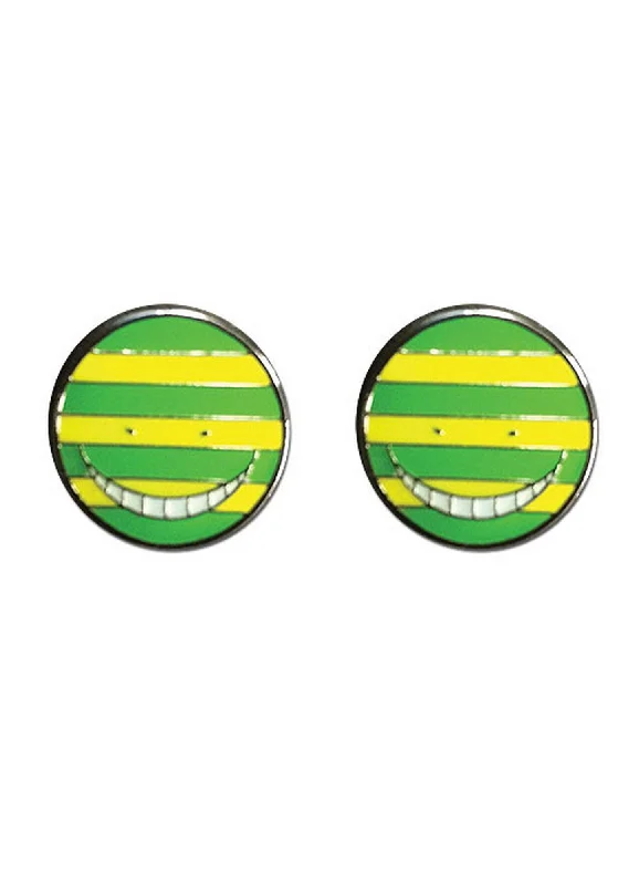 Studded Drop Earrings with Gemstones -Assassination Classroom - Nameteru Koro Sensei Earrings