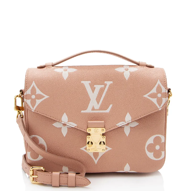 Handle bags with tropical prints for summer -Louis Vuitton Giant Monogram Empreinte Pochette Metis Shoulder Bag