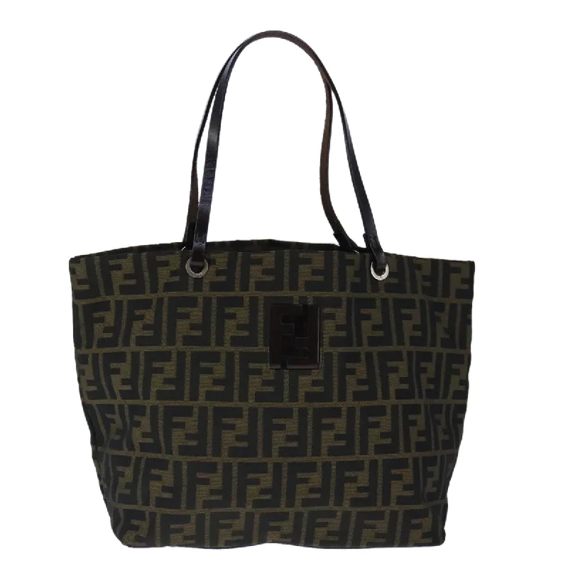 Handle bags with geometric patterns for modernity -Fendi  Canvas Tote Bag (Pre-Owned)