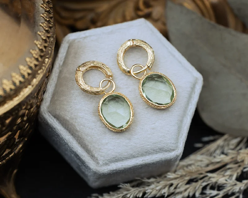 Best hoop earrings with gemstone accents for a colorful and elegant appearance-SHADE COLLECTION - 18K GOLD VERMEIL SILVER GREEN AMETHYST EARRINGS - BY JORGE REVILLA