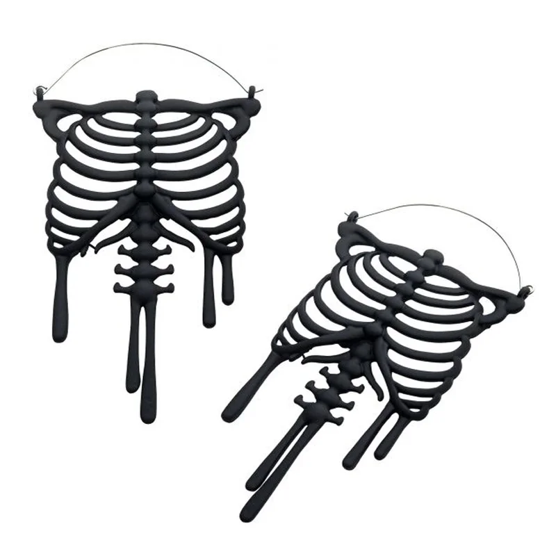 Hoop earrings with polished metal for a shiny and high-quality finish-20G Black Matte Skeleton Cage Plug Hoops