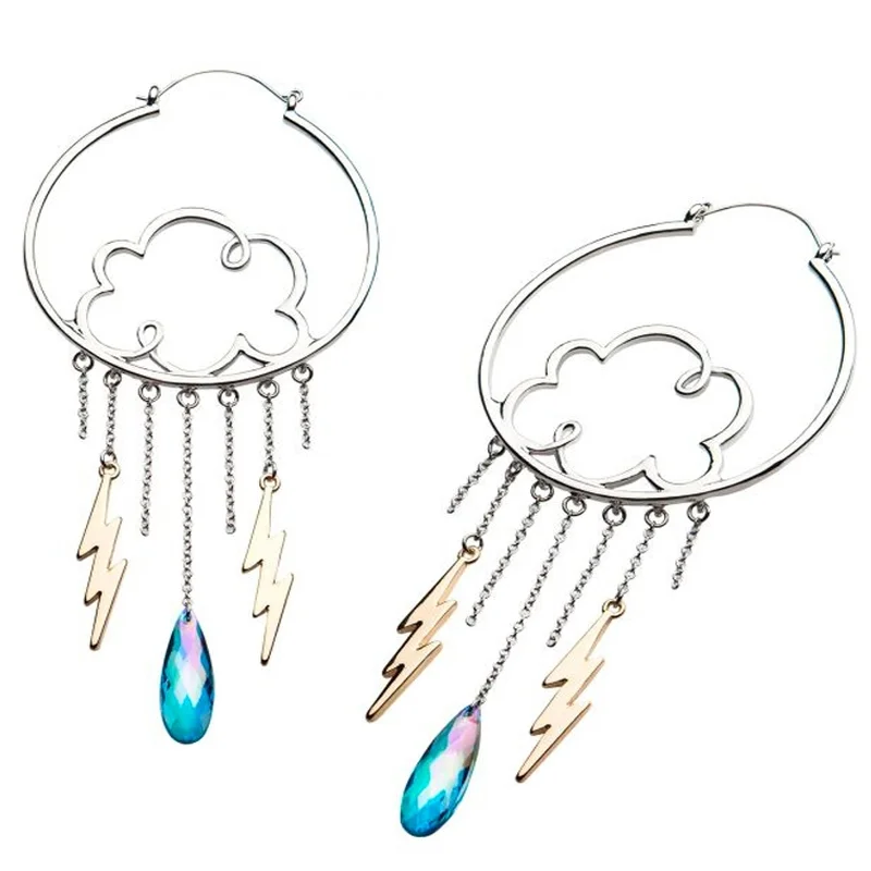 Best hoop earrings with gold-plated finishes for an affordable luxury vibe-20G Downpour Plug Hoops