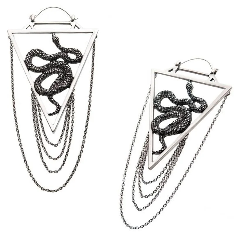 Hoop earrings with heart-shaped frames for a romantic and feminine look-20G Snake Amour Plug Hoops