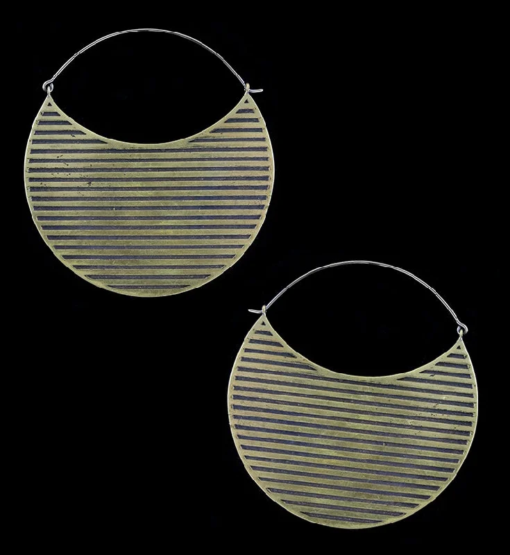 Hoop earrings with rhinestone embellishments for a glamorous and sparkling look-Alleyway Titanium Hangers - Earrings