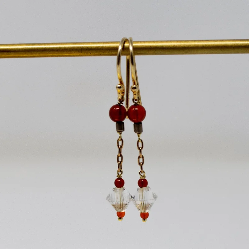 Hoop earrings with oversized designs for a bold, fashion-forward statement-Blood Orange Antique Earrings