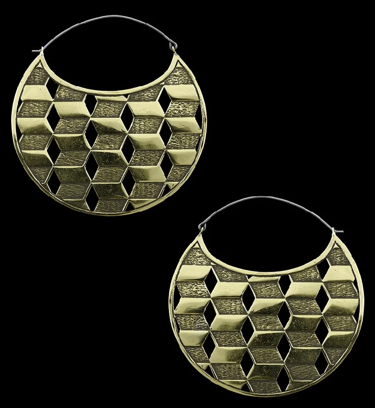 Hoop earrings with a chunky design for a bold and trendy statement-Chamber Titanium Hangers - Earrings