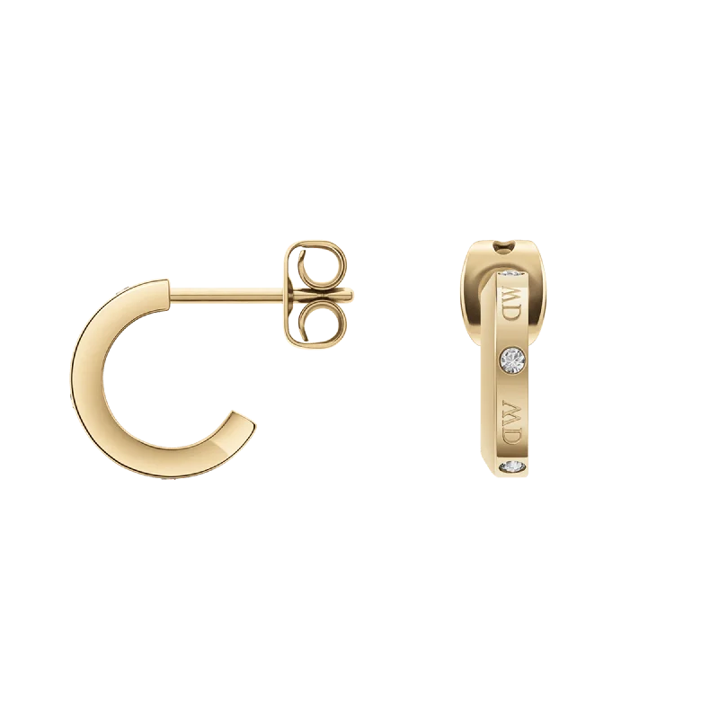 Best hoop earrings with crescent-shaped designs for a bold, moon-inspired style-Classic Lumine