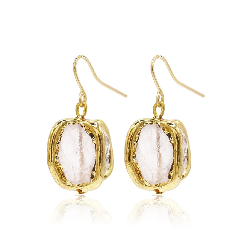 Hoop earrings with diamond-cut surfaces for added sparkle and shine-Quartz Earrings