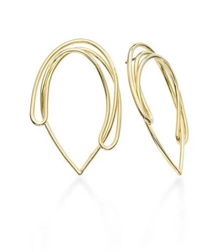 Hoop earrings with dangling charms for a playful and fun look-Drawing No1