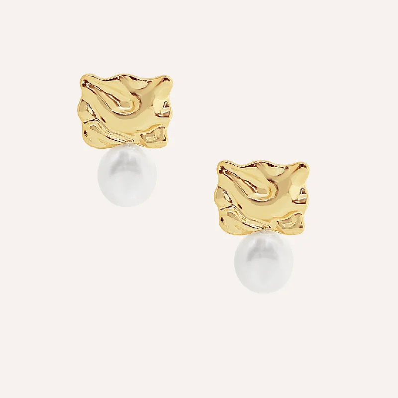 Best hoop earrings with stacked layers for a dimensional and bold look-Dune Pearl Studs