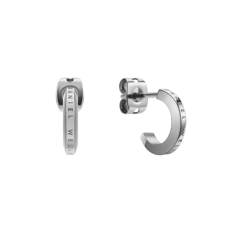 Hoop earrings with oversized designs for a bold, fashion-forward statement-Elan Earrings Silver