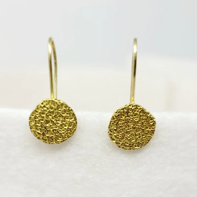 Best hoop earrings with matte finish for a sophisticated, understated design-Gold Silk Disc Earrings