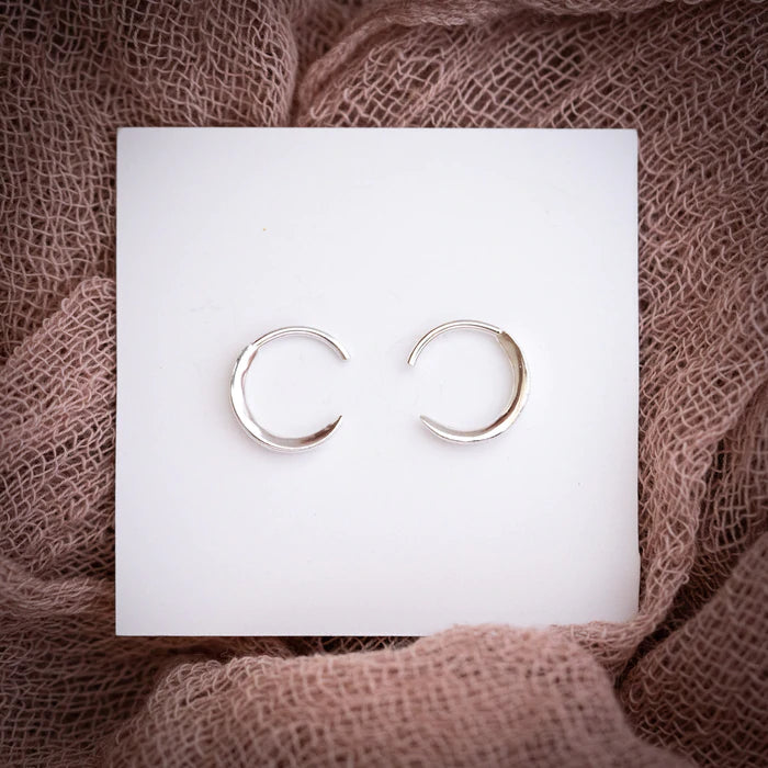 Best hoop earrings with stacked layers for a dimensional and bold look-Karambit Earrings Silver