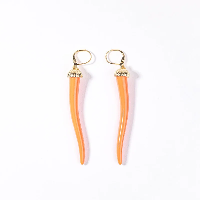 Best hoop earrings with cubic zirconia for a budget-friendly, dazzling look-Light Coral Pepper Gold Wire Earring