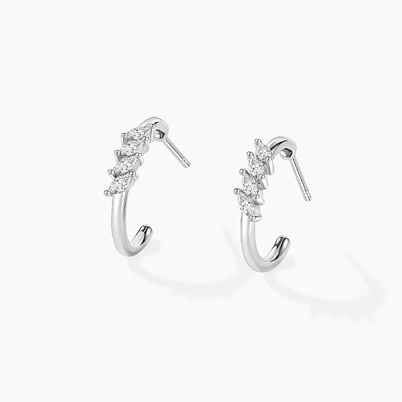 Best hoop earrings with vintage-style detailing for a nostalgic and timeless look-Luxury Gemstone Huggie Earrings