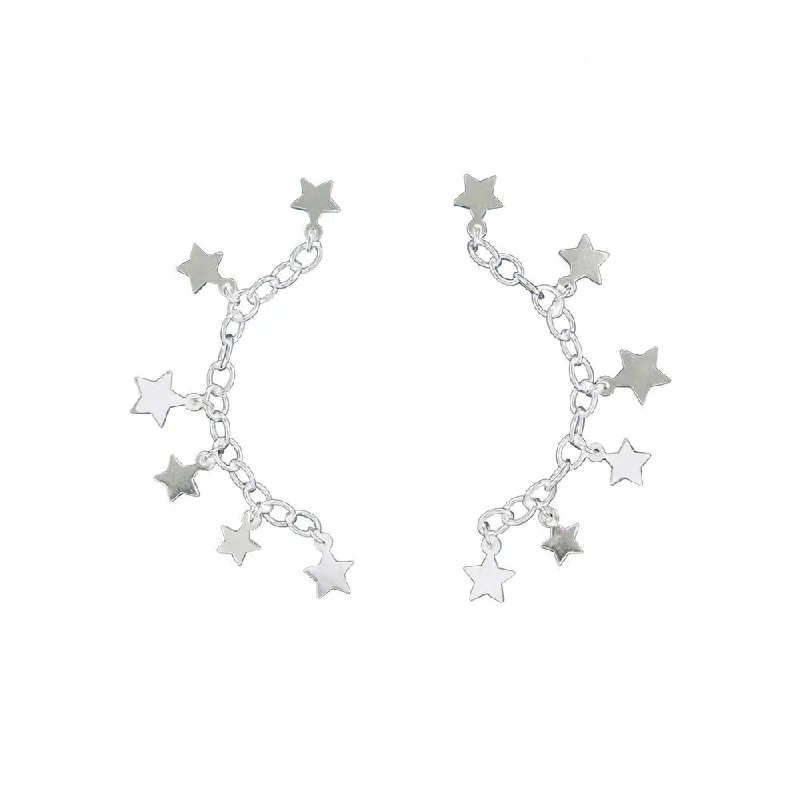 Hoop earrings with a matte finish for a sleek and sophisticated appearance-Northern Crown Earrings