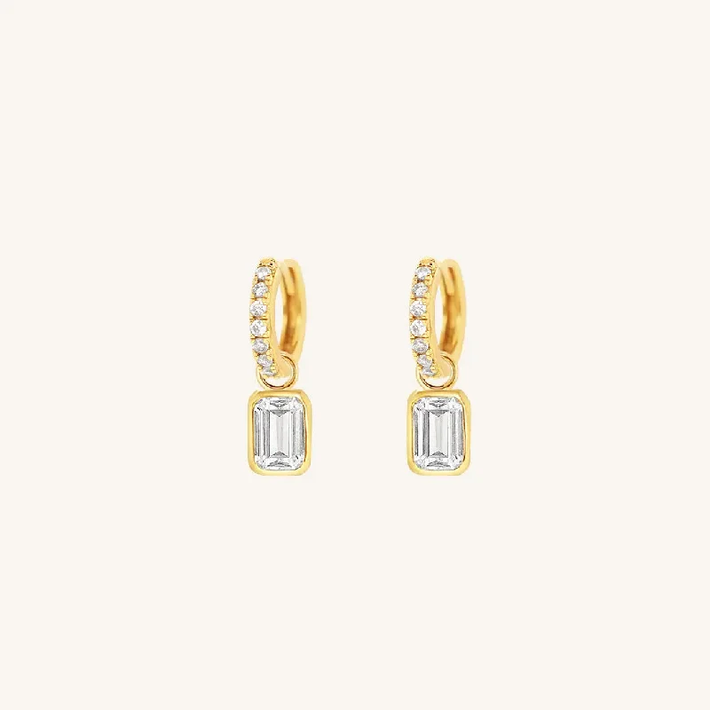 Hoop earrings with a matte finish for a sleek and sophisticated appearance-Radiant Crystal Hoops