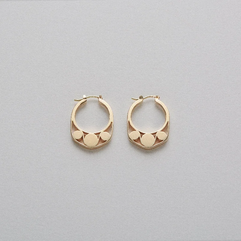 Hoop earrings with satin finishes for a smooth and elegant appearance-Slice of Ring Earrings TRE in Gold