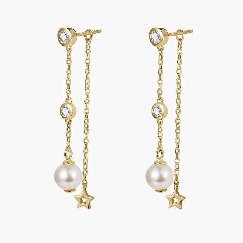 Best hoop earrings with cubic zirconia for a budget-friendly, dazzling look-Stunning Drop Freshwater Pearl Earring Pendant