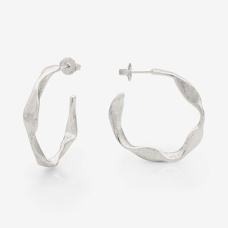 Hoop earrings with open designs for a modern, lighthearted vibe-T.O.M. MEDIUM HOOPS