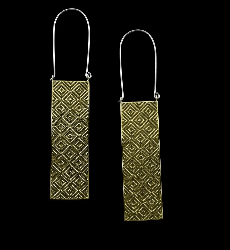 Best hoop earrings with gold-plated finishes for an affordable luxury vibe-Trellis Titanium Hangers - Earrings