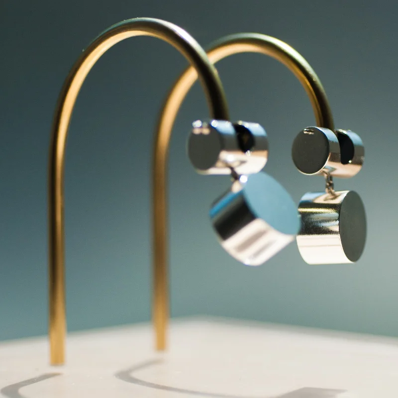 Classic hoop earrings with a thin profile for a sleek and subtle style-Tube Drum earrings