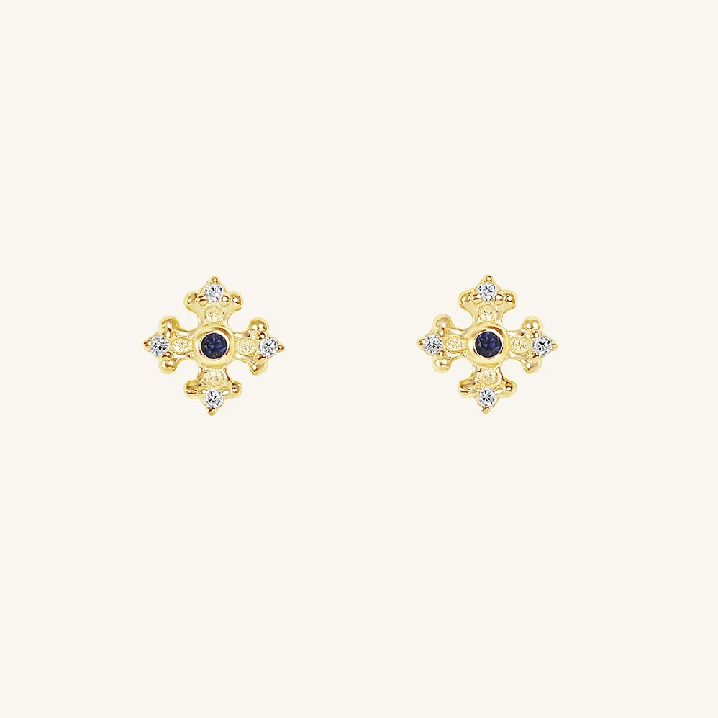 Best hoop earrings with geometric triangle shapes for a modern, chic design-Versailles Studs