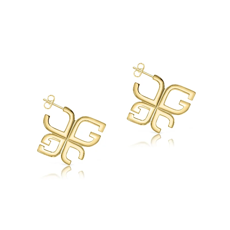 Best hoop earrings with hammered gold for a rustic yet elegant look-VivaGrl Earrings