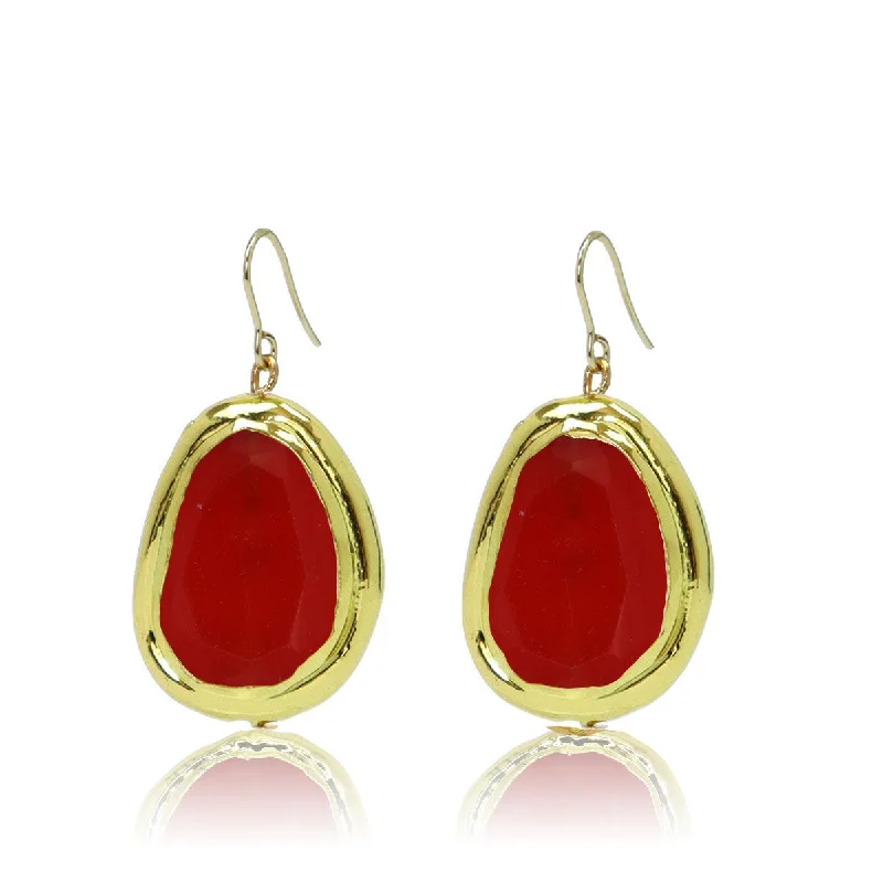 Best hoop earrings with asymmetrical designs for a fashion-forward, avant-garde look-Vivid Gems Simple Earrings