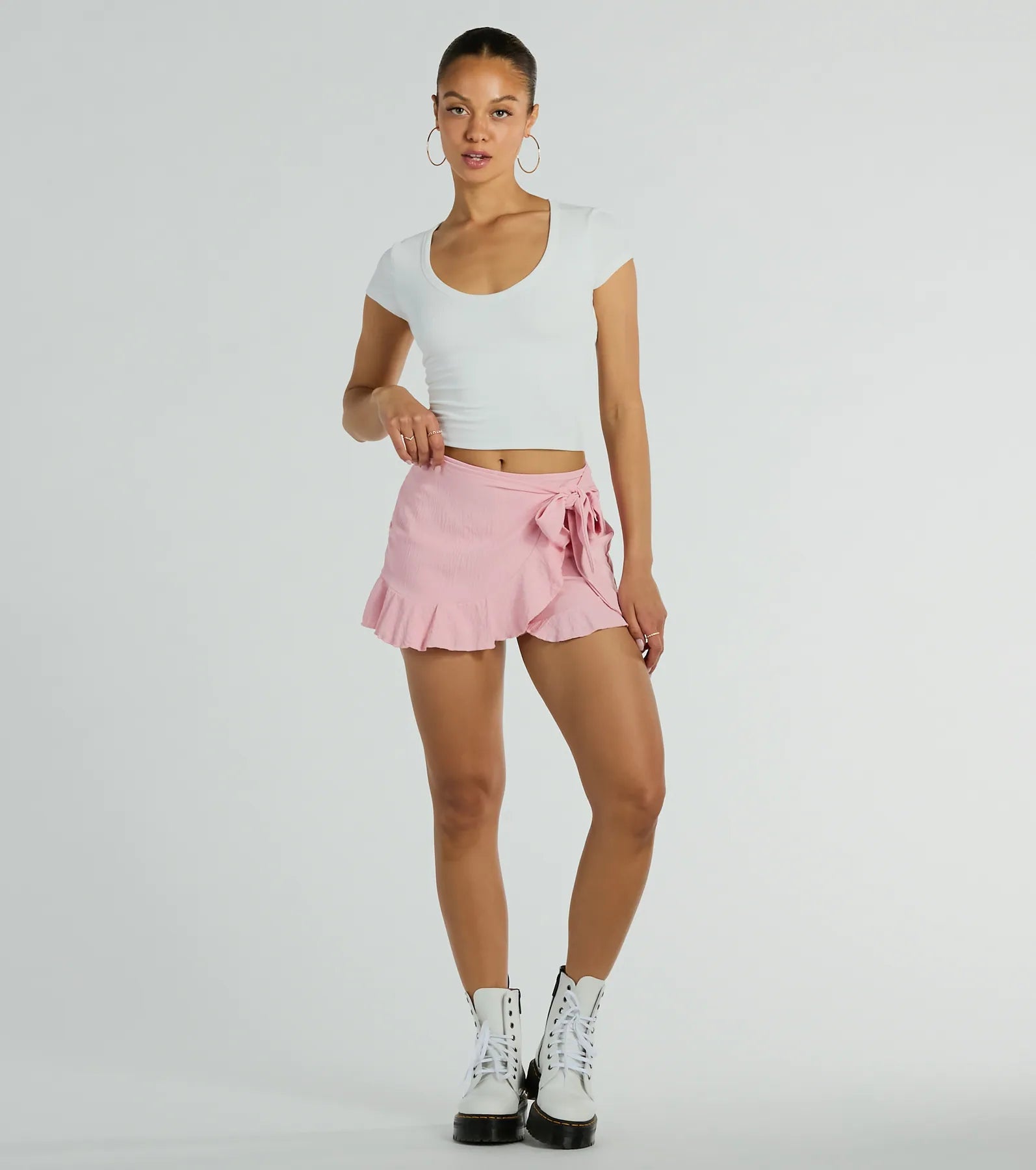 Necklaces and pendants with star-shaped designs for a whimsical, celestial touch-Days For Play High-Rise Ruffle Mini Skort