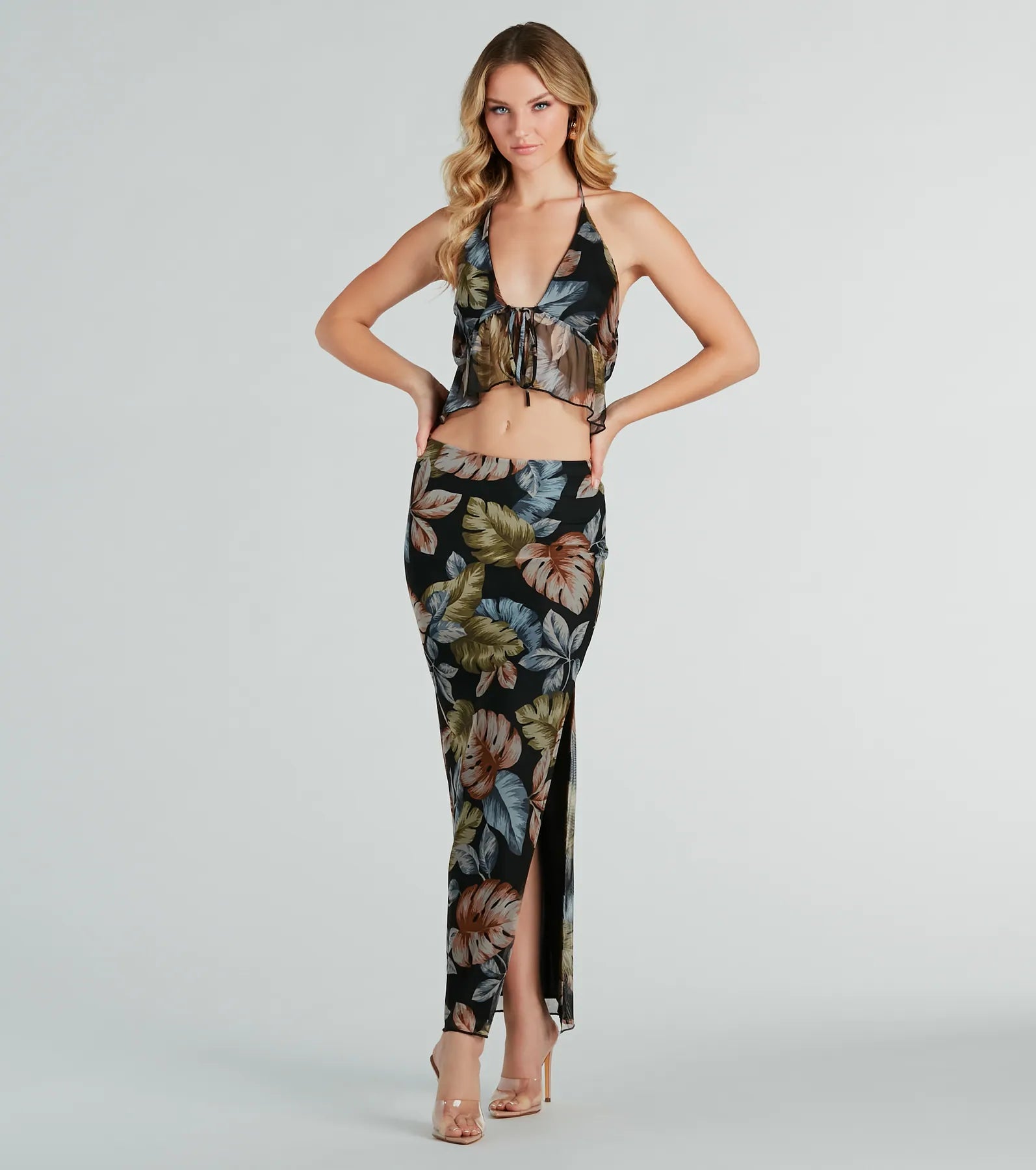 Best necklaces and pendants with intricate beadwork for a bohemian-inspired look-Gorgeous Getaway Tropical Print Maxi Skirt